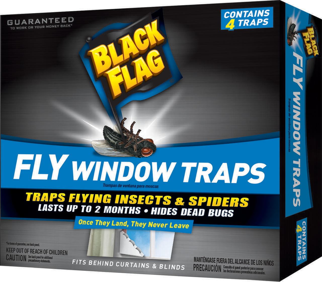 BLACK FLAG HG-11017 Fly Window Trap, Solid, 1 Pack White - pack of 4