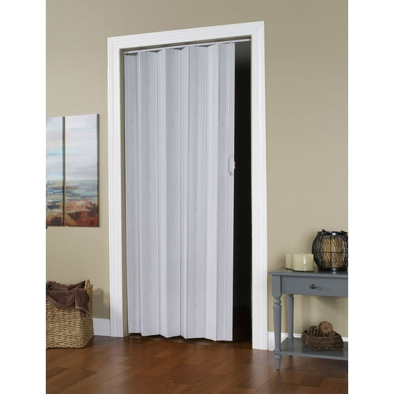 Spectrum Via Vinyl Folding Door fits 48"wide x 96"high Accordion Folding Door White Mist