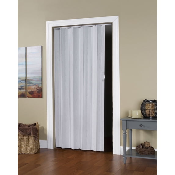 Spectrum Via Vinyl Folding Door fits 48"wide x 80"high Accordion Folding Door White Mist