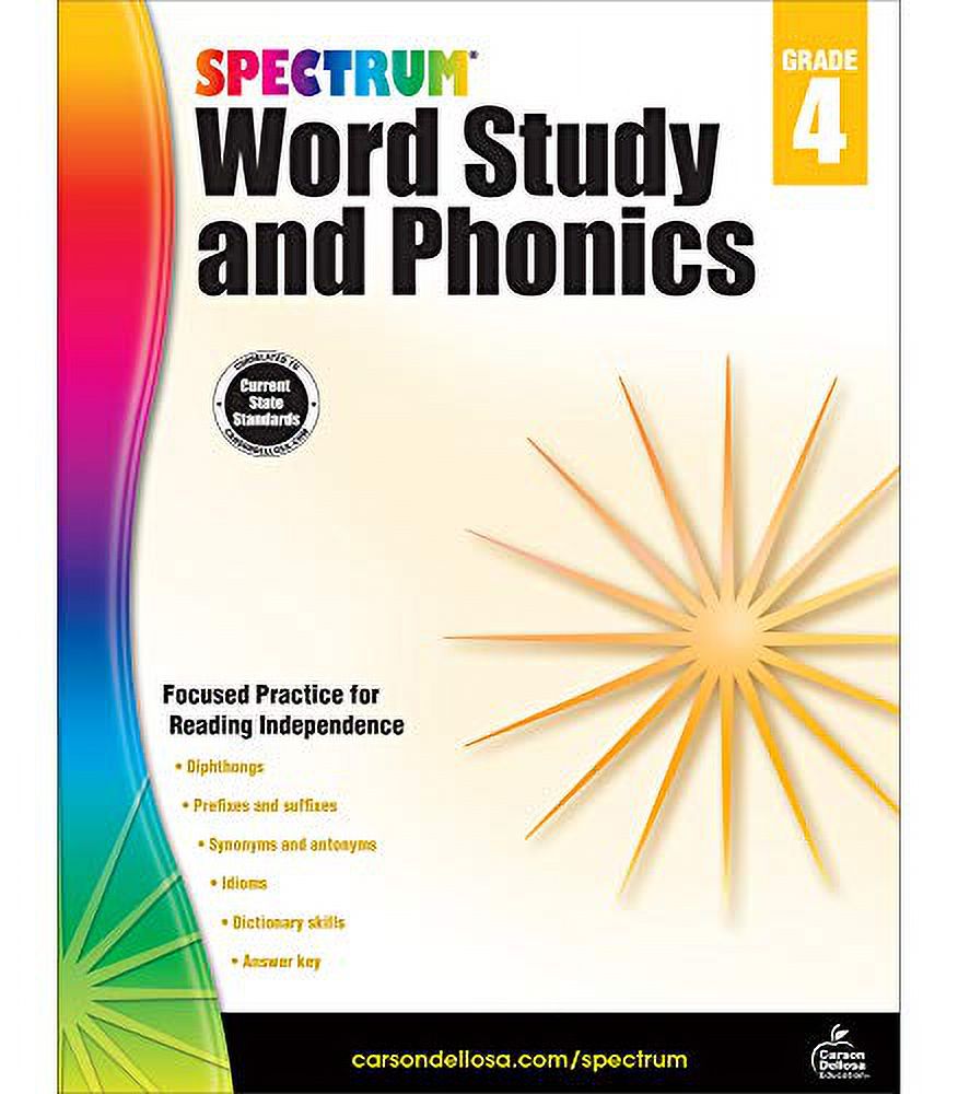 Spectrum Word Study and Phonics WorkbookGrade 4 Dictionary Skills