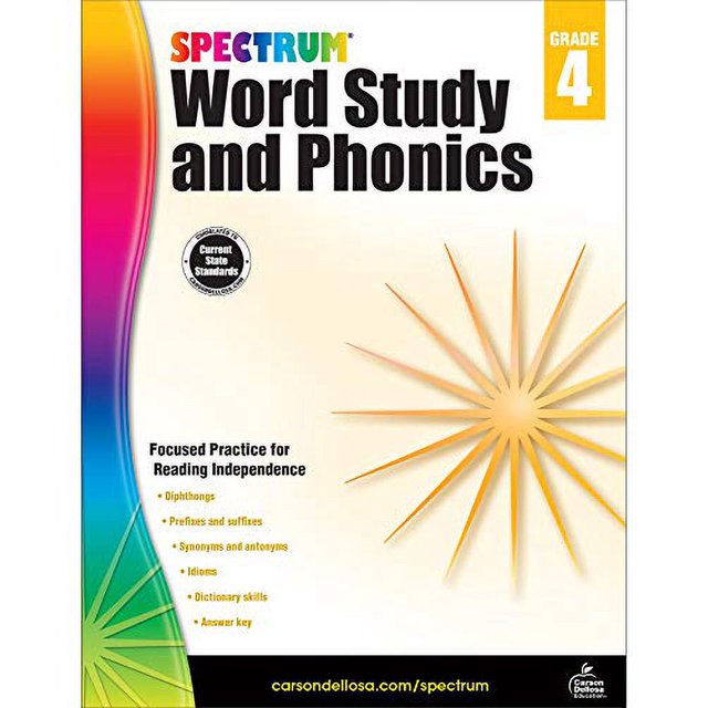 Spectrum Word Study and Phonics WorkbookGrade 4 Dictionary Skills