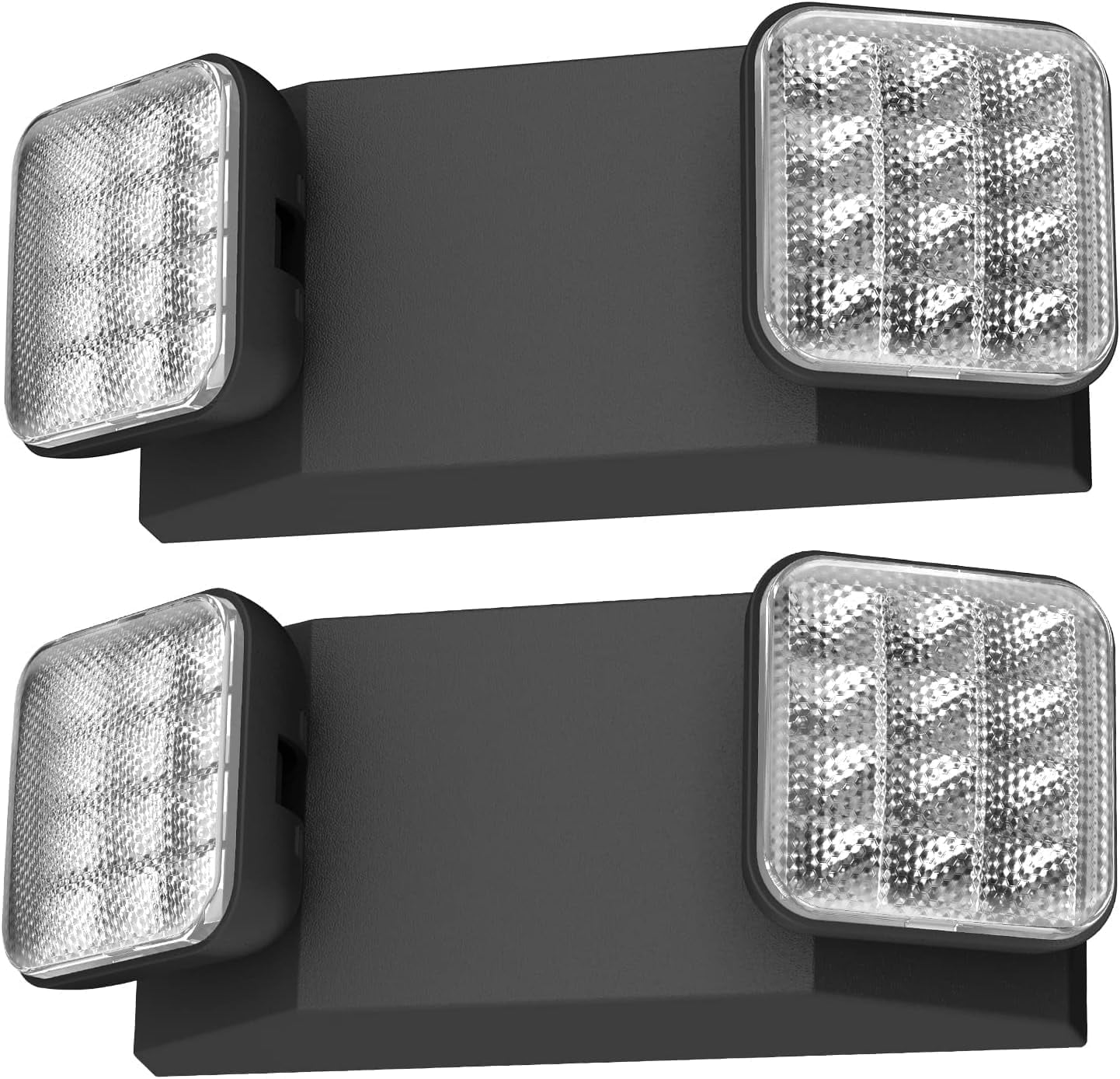 Spectsun 2 Pack LED Emergency Light with Battery Backup, Commercial Power Outage Emergency Lighting, 120-277VAC, UL Listed.