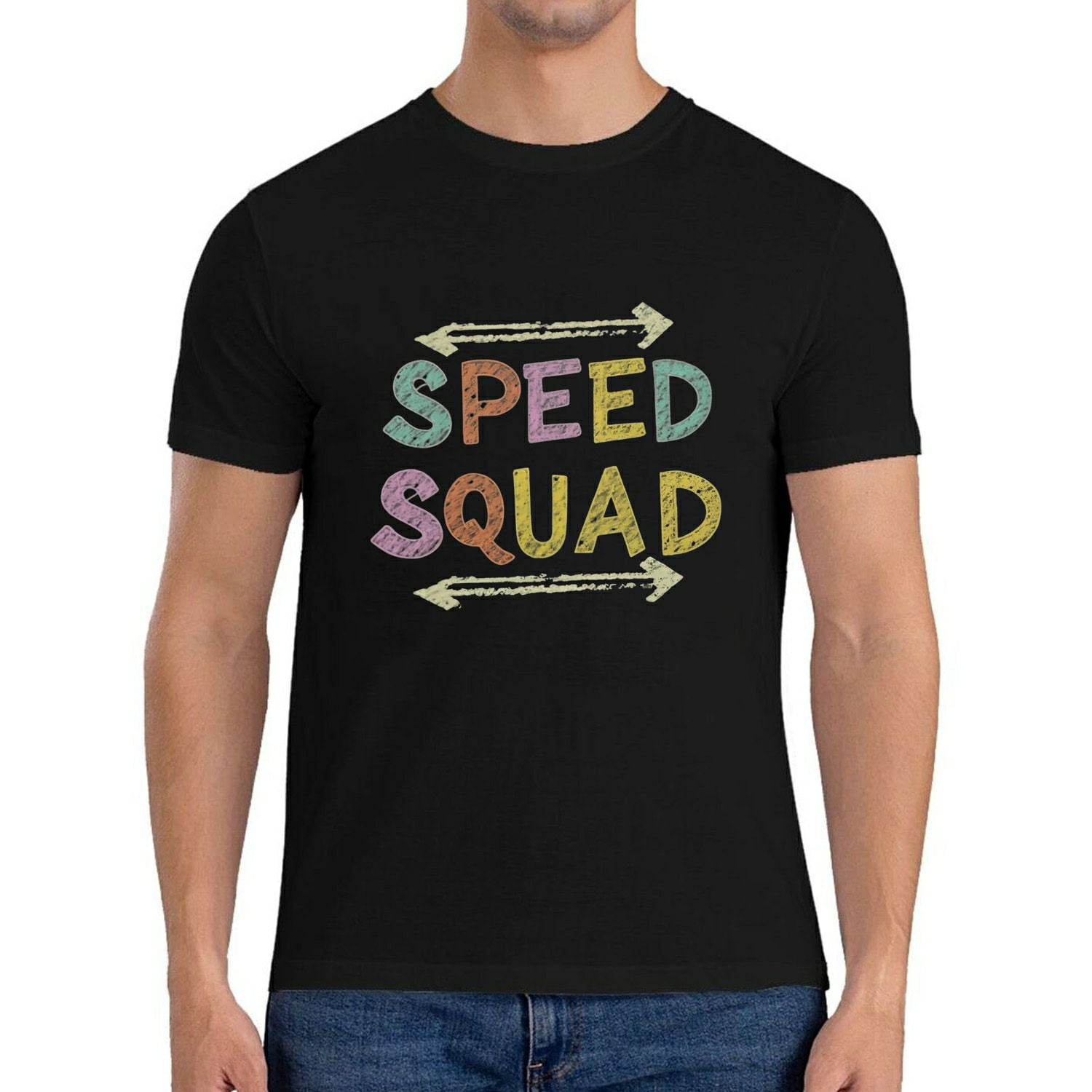 Sped Squad Kids Teacher Team Back To School Crew Retro Shirt Black 4X ...