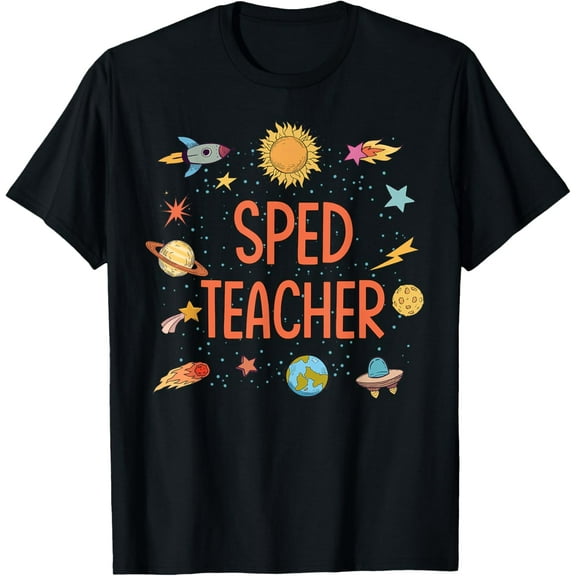 Sped Teacher Rocket Blast Off Outer Space Teacher T-Shirt