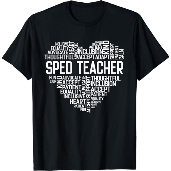 Sped Teacher Shirt Special Education Teacher Teacher Heart T-Shirt