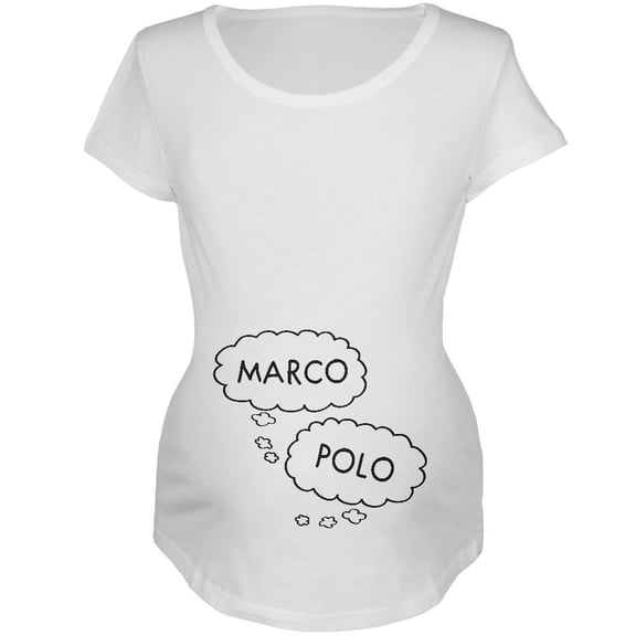 Speech Bubble Marco Polo Twins Maternity Soft T Shirt