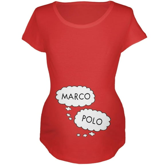 Speech Bubble Marco Polo Twins Maternity Soft T Shirt