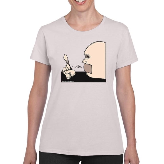 Speech Interrumption T-Shirt Women -Wilfred Hildonen Designs, Female 3X-Large