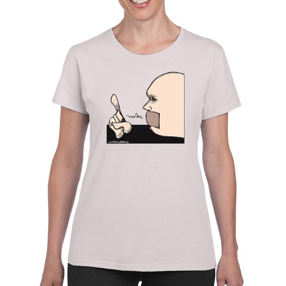 Speech Interrumption T-Shirt Women -Wilfred Hildonen Designs, Female x-Large