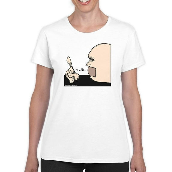 Speech Interrumption T-Shirt Women -Wilfred Hildonen Designs, Female x-Large