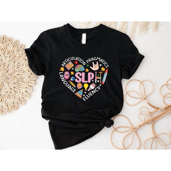 Speech Language Pathologist ASL Sign Language Stethoscope SLP T-Shirt