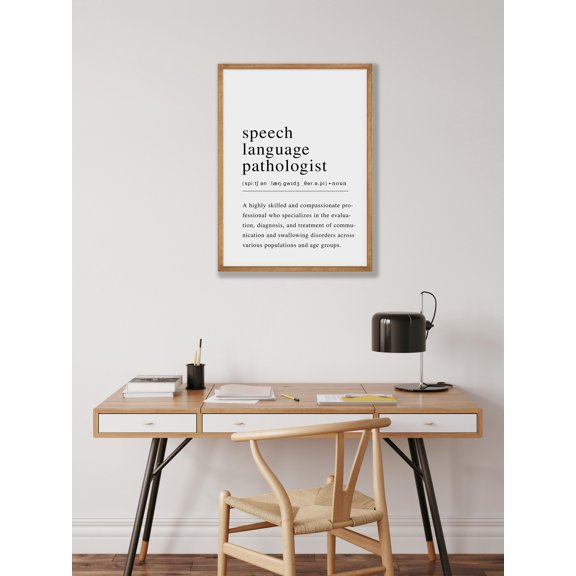 Speech Language Pathologist Definition Art Print Gift For Slp Home Decor Office Wall Art