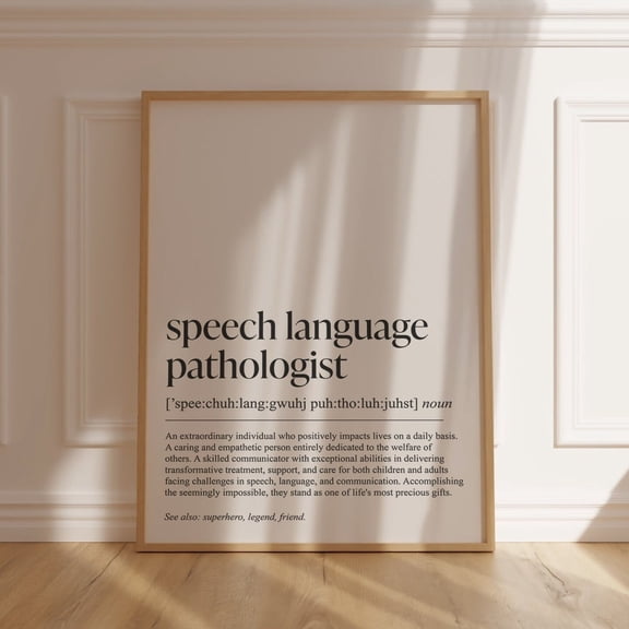 Speech Language Pathologist Definition Poster, Poster Only