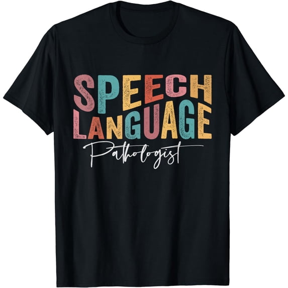 Speech Language Pathologist Groovy Wavy Speech Therapy T-Shirt
