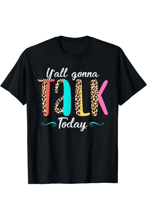 Speech Language Pathologist Leopard Print SLP Therapist T-Shirt