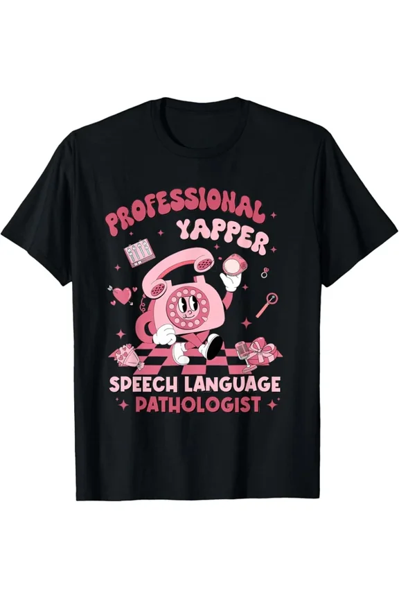 Speech Language Pathologist Retro Slp Professional Yapper T-Shirt