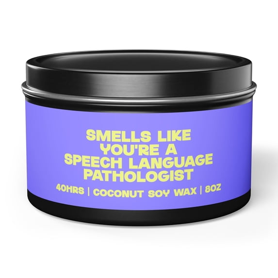Speech Language Pathologist SLP Graduation Tin Candle Gifts Funny Decor