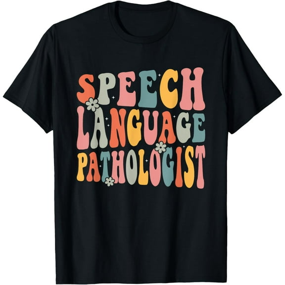 Speech Language Pathologist Speech Therapy SLP Retro Groovy T-Shirt