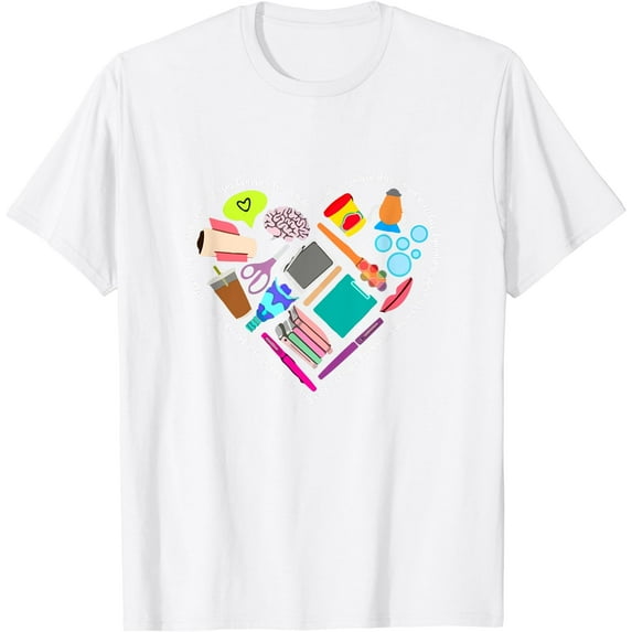 Speech Language Pathology SLP Speech Pathologist Heart Shape T-Shirt