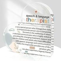 Speech & Language Therapist Gift - Thank You Gifts for Speech & Language Therapist Graduation Birthday Appreciation Gifts Acrylic Plaque Sign Desk Decor for Home Speech Room Office Decor