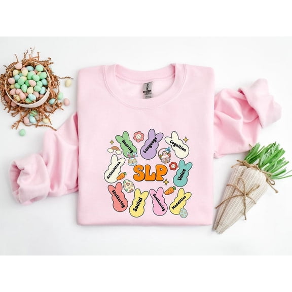 Speech Pathologist Easter Shirt, SLP Easter Sweatshirt, Speech Therapy Bunnies Tee, Speechie Appreciation Easter Gift Shirt