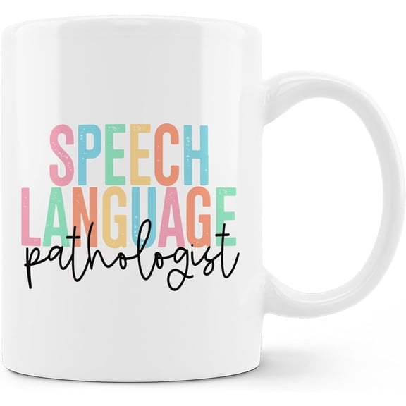 Speech Pathology White Ceramic Coffee Milk Mug 11oz,Appreciation Gift For Slp,Speech Therapy Gift,Speech Language Pathologist Gift