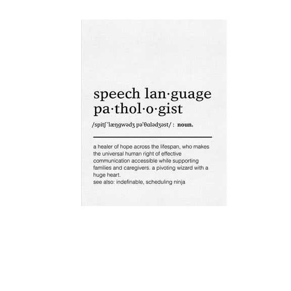 Speech Therapist Canvas Wall Art Motivational SLP Canvas Print Positive Canvas Painting Home Wall Decor Speech Gift