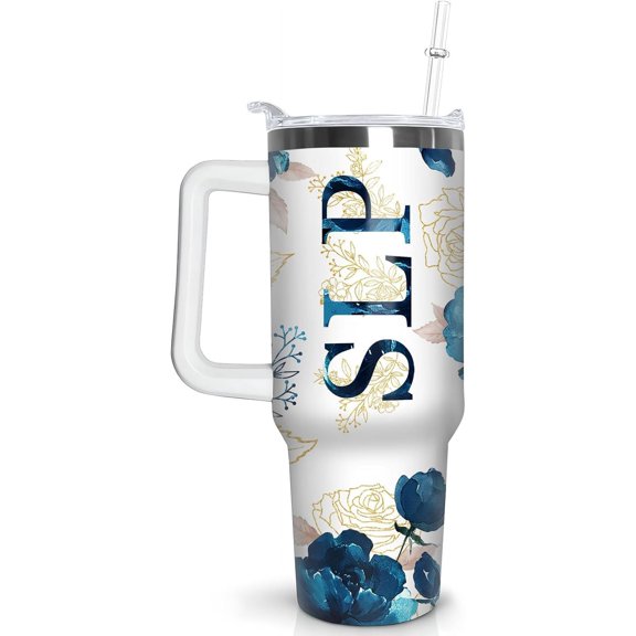Speech Therapy 30 oz Tumbler with Handle SLP 30 oz Travel Coffee Mug Cups Speech Language Pathology Tumblers with Lid and Straw Stainless Steel Insulated Speech Pathologist Therapist Gifts for Women