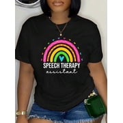 Speech Therapy Assistant Speech Language Pathologist SLPA T-Shirt Graphic Tee summer Tops For Women Round Neck Fashion Cotton shirts