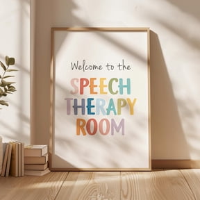 Speech Therapy Communication Wall Art Print, Unframed Paper Poster 8x10in