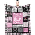 thumbnail image 1 of Speech Therapy Gifts, SLP Gifts Blanket 60"X50", Speech Language Pathologist Gifts for Women, SLP Gifts for Speech Language Pathologist Birthday, Speech Therapy Appreciation Gift for Therapist, 1 of 6