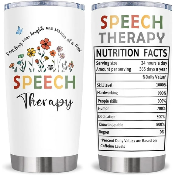 Speech Therapy Gifts, SLP Gifts Tumbler 20oz, Speechs Language Pathologist Gift, Speech Therapist Appreciation Gift Ideas for Women, Speech Therapy Decor