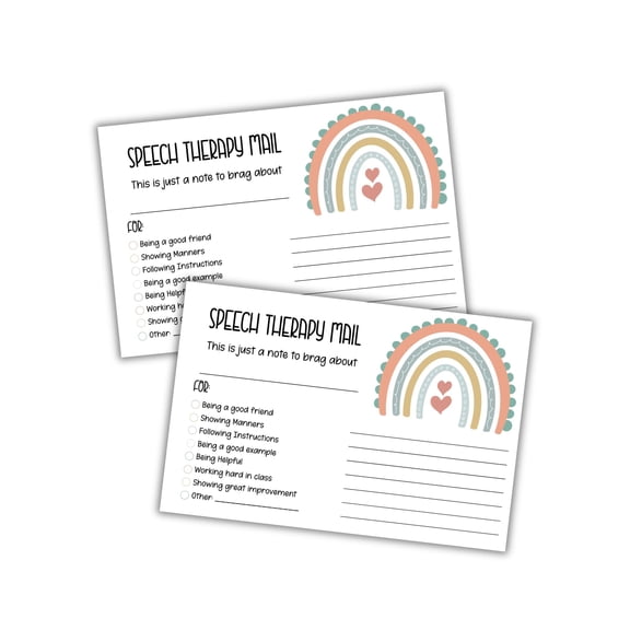 Speech Therapy Mail A Note To Brag About Postcard 30pk 4x6 Pathologists Therapy Clinic Teacher Progress Report Elementary This Is Just To Card