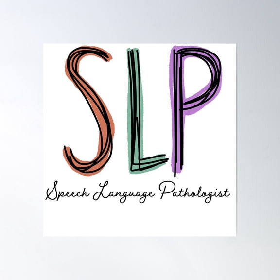 Speech Therapy Poster Wall Art, Modern Wall Decor For Living Room Bedroom, 24x24 UNFRAMED