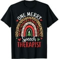 thumbnail image 1 of Speech Therapy Rainbow Christmas Speech Language Pathologist T-Shirt, 1 of 4