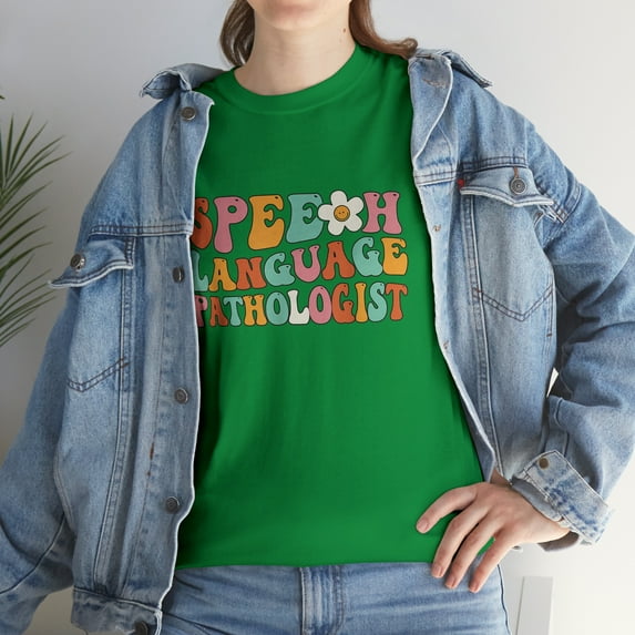 Speech Therapy Retro Groovy Speech Language Pathologist SLP T-Shirt