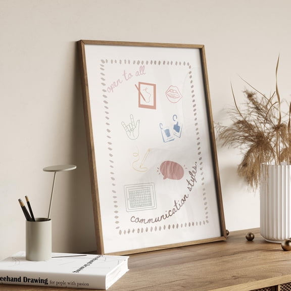 Speech Therapy SLP Wall Art Print, Unframed Paper Poster 11x14in