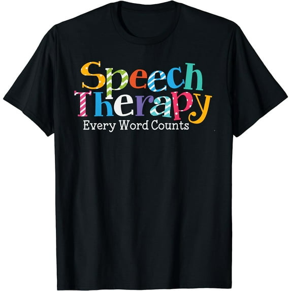 Speech Therapy Shirt Speech Language Pathologist Therapist T-Shirt Black 2X-Large