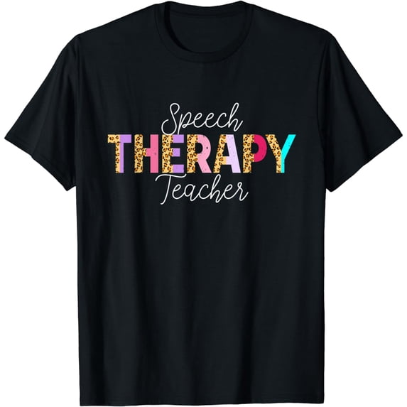 Speech Therapy Teacher SLP Leopard Speech Language Pathology T-Shirt