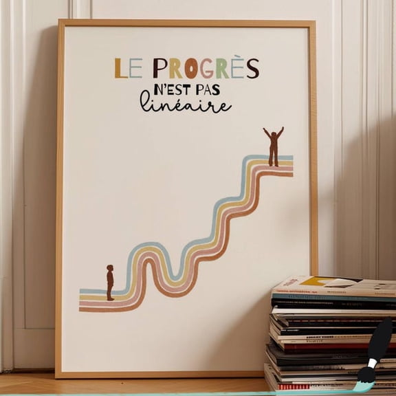 Speech therapist motivational quote poster - Occupational therapist , Psychologist wall art, Therapy office decor in French, Unframed Paper Poster 8x10in