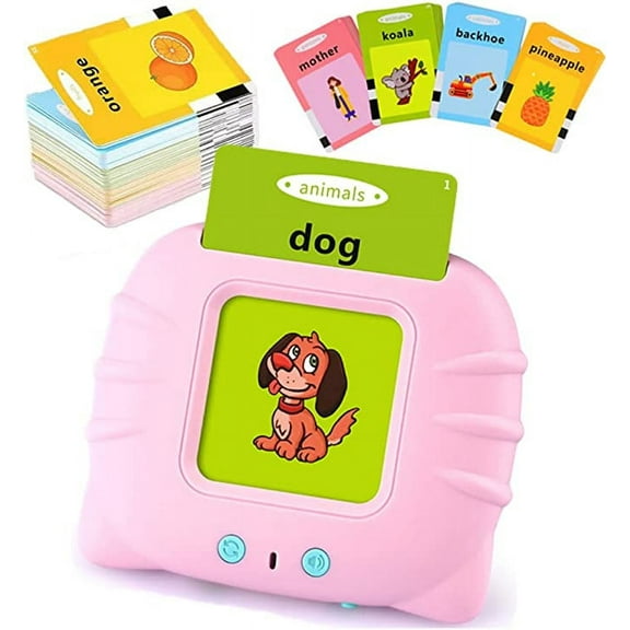 Speech therapy toys, educational learning toys for toddlers, flashcards for toddlers, 224 sight words with sound effects pink