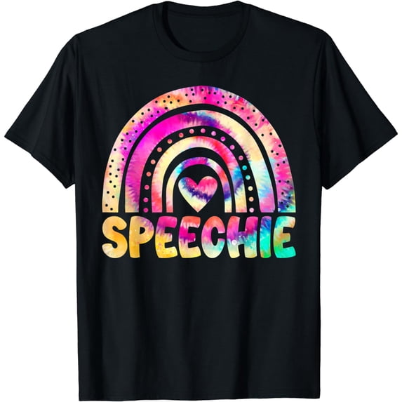 Speechie Tie Dye Rainbow Speech Therapy Language Pathology T-Shirt