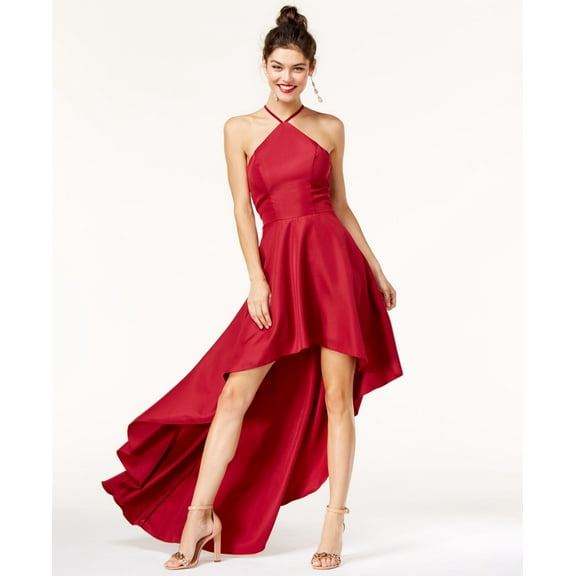 Speechless Juniors High Low Halter Gown Wine 7