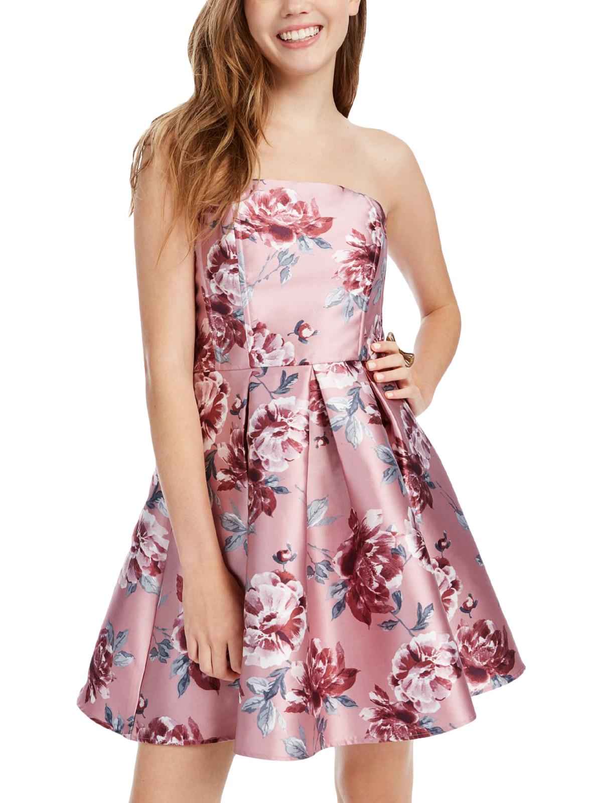 speechless strapless dress Amazon.com: Women's High-Low Maxi Dress, Navy, 5 : Clothing, Shoes & Jewelry dry flat Juniors' Strapless Ruffled Tiered Pleated