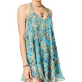 thumbnail image 1 of Speechless Womens Floral Shift Dress, Blue, Juniors, X-Small, 1 of 1