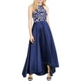 thumbnail image 1 of Speechless Womens Juniors Embroidered Long Halter Dress, 1 of 2