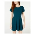 thumbnail image 1 of Speechless Womens Solid Skater Dress, Green, Small, 1 of 3