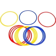 Speed & Agility Training Rings - Set of 12 - 16" Diameter By Trademark Innovations (Multicolor)