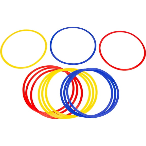 Speed & Agility Training Rings - Set of 12 - 16" Diameter By Trademark Innovations (Multicolor)