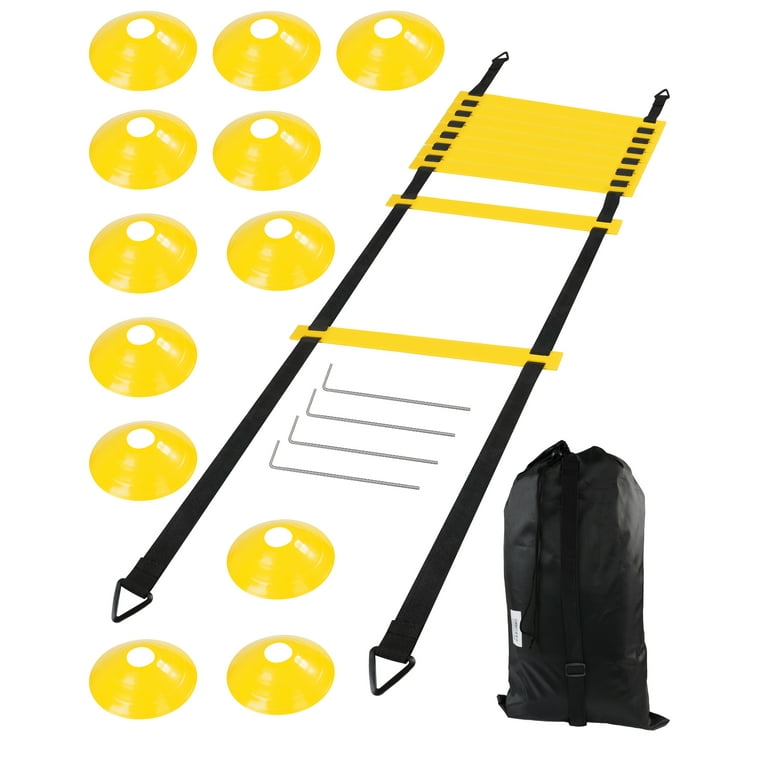 Speed Agility Training Set: 20ft Ladders, Cones, Drill Course